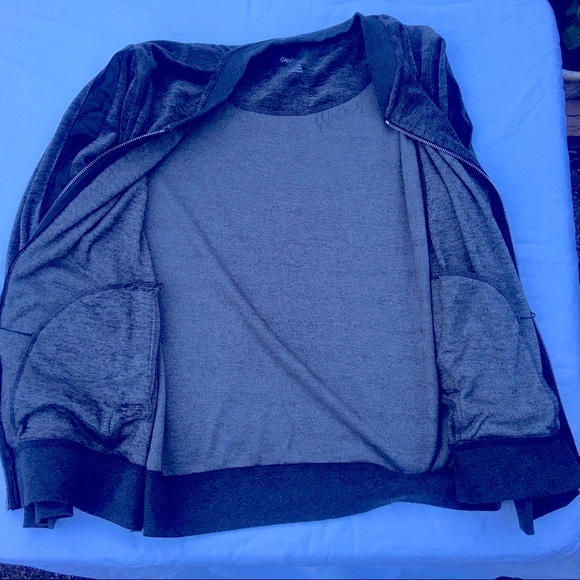 Calvin Klein Gray Track Jacket, Sleeve Detail - Picture 9 of 12